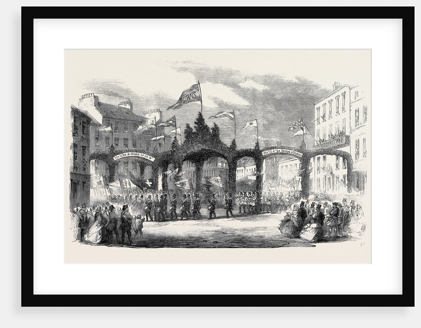 The Procession at Dumfries: Triple Arch in the High Street the Burns Centenary by Anonymous
