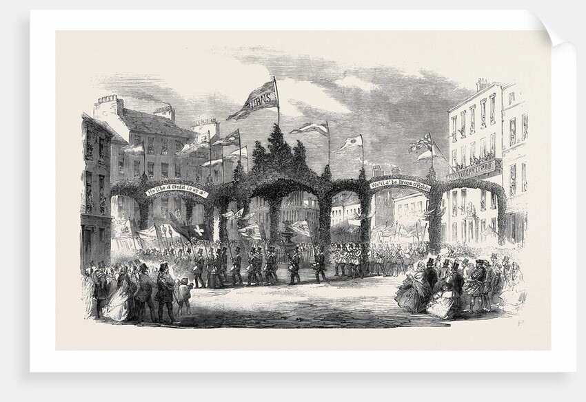 The Procession at Dumfries: Triple Arch in the High Street the Burns Centenary by Anonymous