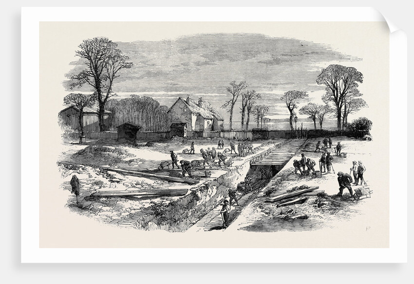 Commencement of the Metropolitan High-Level Sewer Near the Victoria Park. by Anonymous