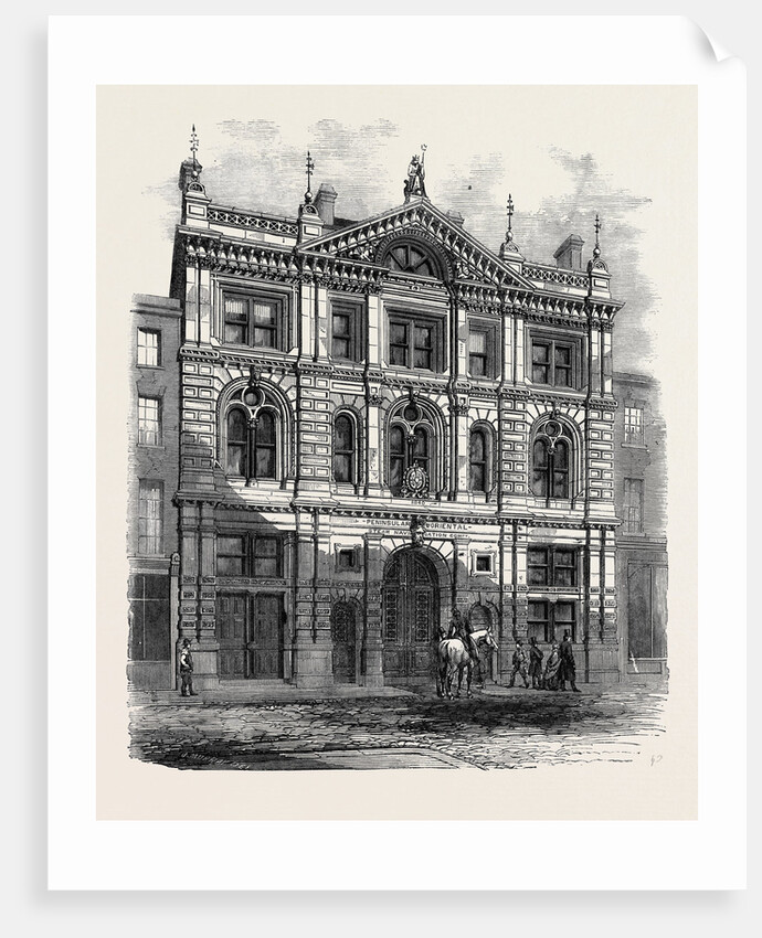 Newly Erected Offices of the Peninsular and Oriental Steam Navigation Company Leadenhall Street Fronting the Eastern End of the India House by Anonymous