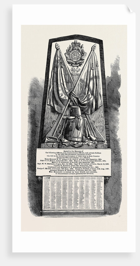 Monument to Officers and Privates of the 49th (Hertfordshire) Regiment Who Fell in the Crimean War by Anonymous