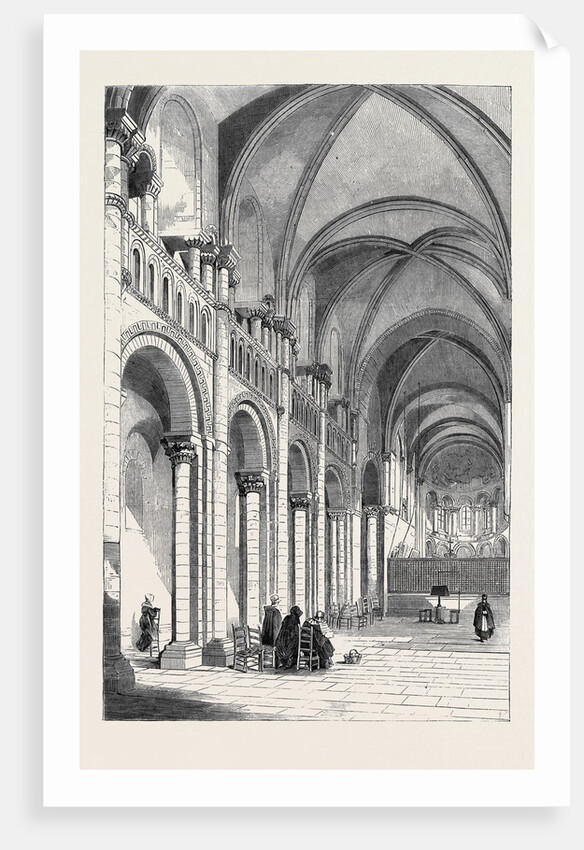 Queen Matilda's Church at Caen Normandy from a Sketch by G. Bouet by Anonymous