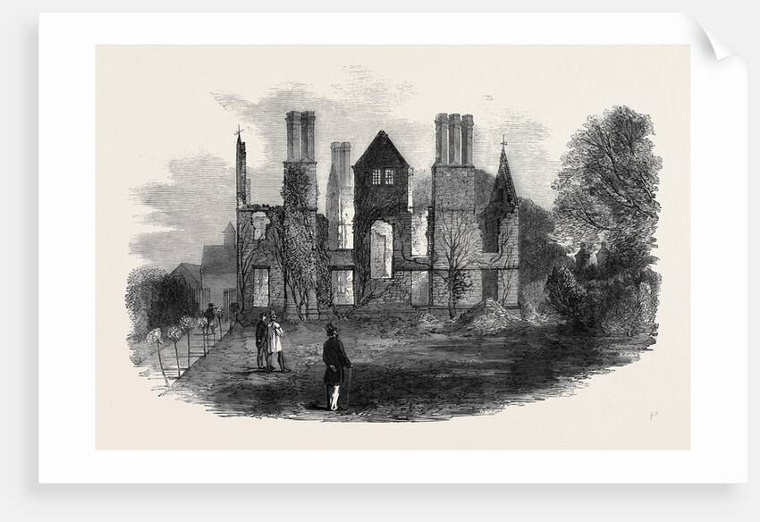 Ruins of King's Newton Hall Near Melbourne Derbyshire Destroyed by Fire on the 17th Inst. by Anonymous