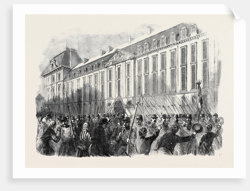 Departure of French Troops for Italy a French Regiment of the Line Leaving the Prince Eugene Barracks Paris by Anonymous