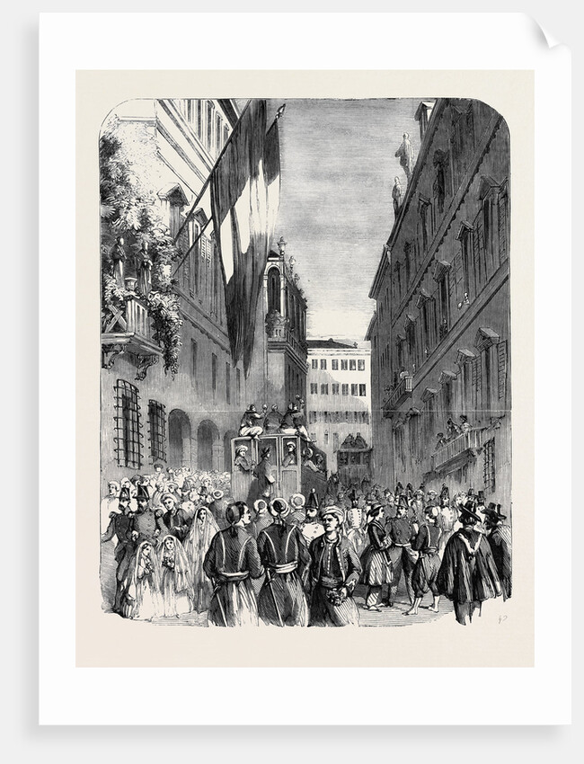 The War in Italy Reception of the Zouaves at Genoa by Anonymous