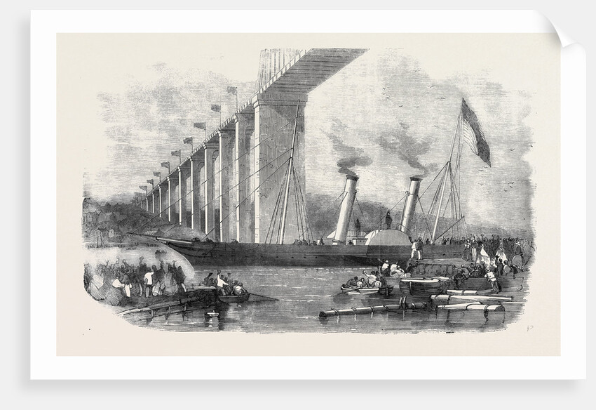 Departure of H.R.H. Prince Albert in the Vivid Steamer Opening of the Cornwall Railway by Anonymous