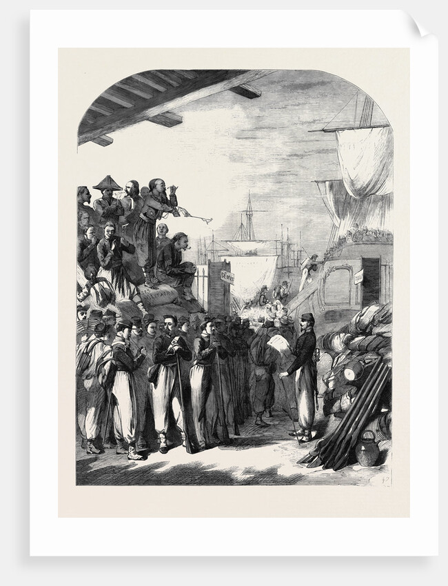 The War Embarkation of Zouaves at Marseilles by Anonymous