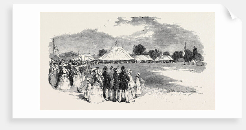 Grand National Archery Meeting at Leamington, Shooting for the Ladies' Prize by Anonymous