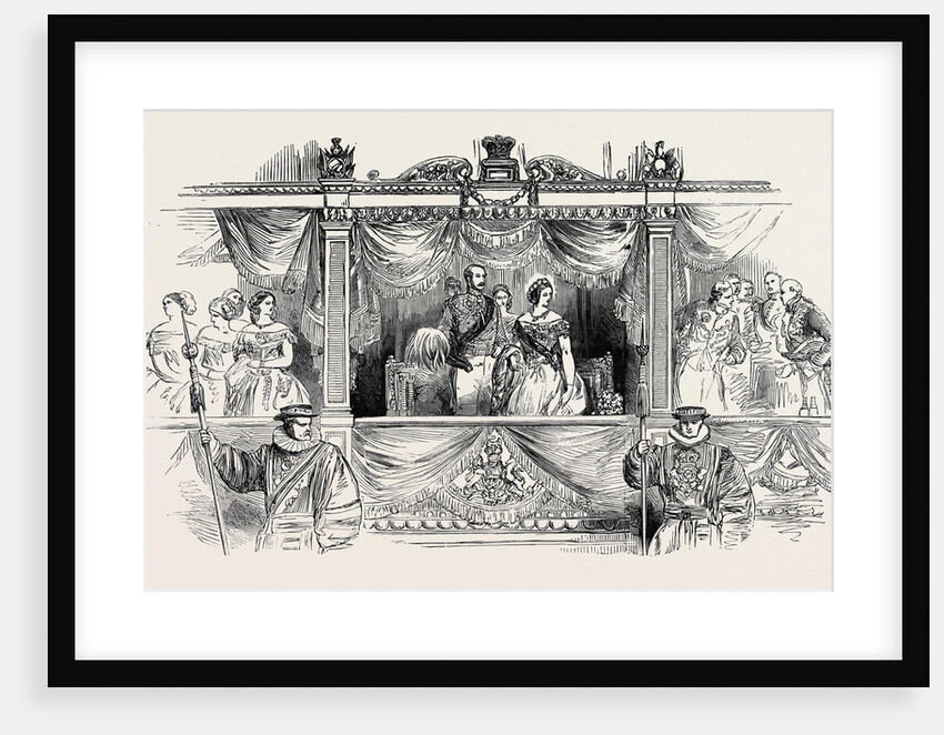 The Queen's State Visit to Her Majesty's Theatre, the Royal Box by Anonymous