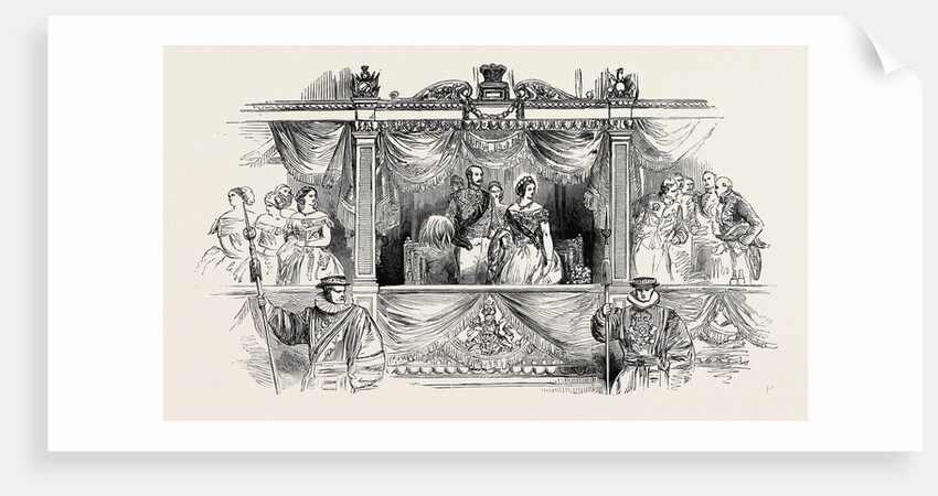 The Queen's State Visit to Her Majesty's Theatre, the Royal Box by Anonymous
