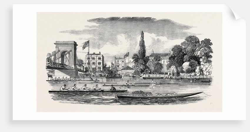 Thames Watermen's Regatta, the Chancellor's, Near Hammersmith Bridge, Wherry for Presentation to the Prince of Wales by Anonymous