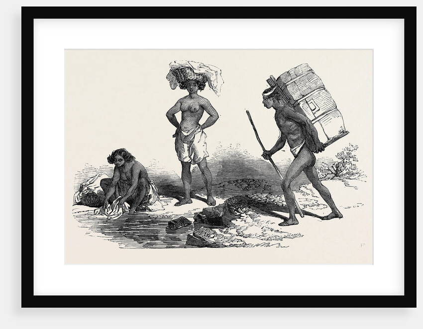 Native Women and Native Porter by Anonymous