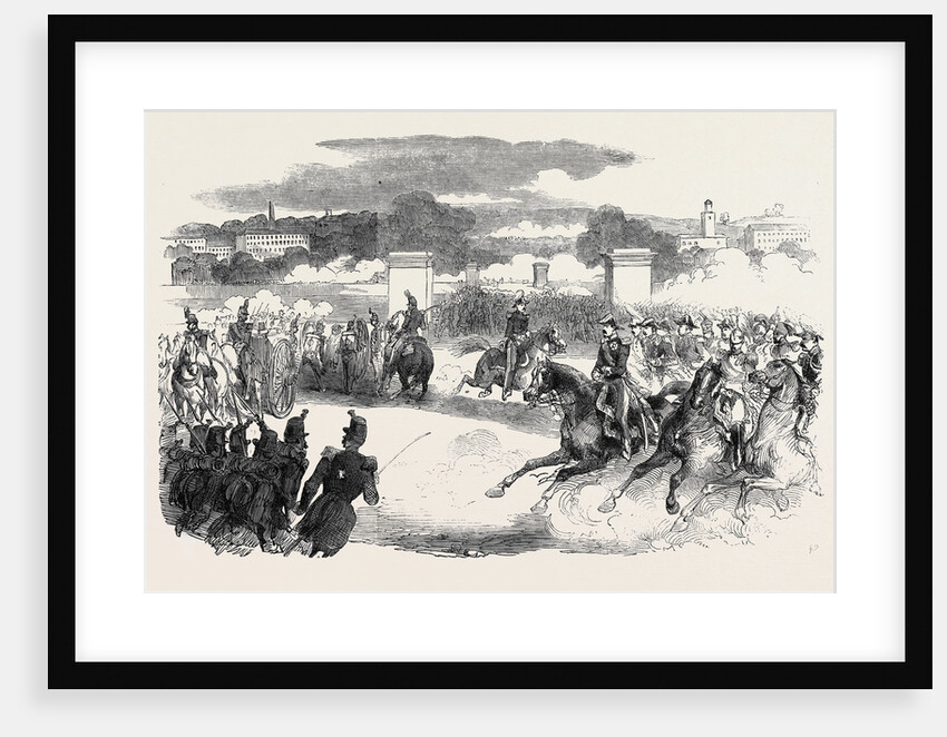 Great Exhibition Fetes at Paris, the Grand Review, the President and His Staff by Anonymous