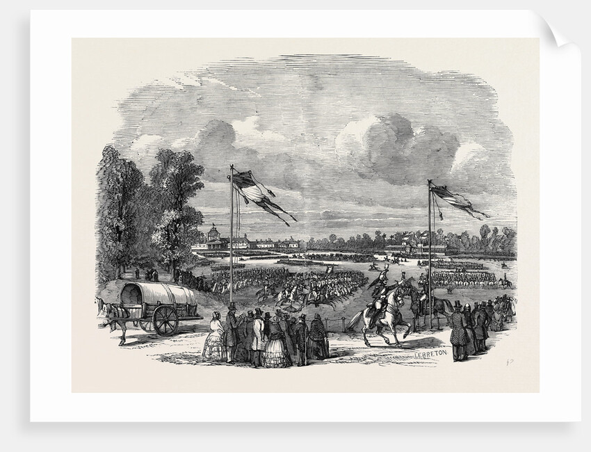 The Great Exhibition Fetes at Paris, Grand Review in the Champ De Mars by Anonymous
