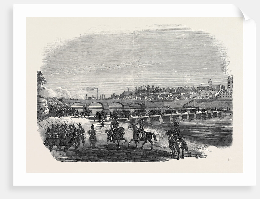 The Great Exhibition Fetes at Paris, the Grand Review, Bridge of Boats and Attack on the Trocadero by Anonymous