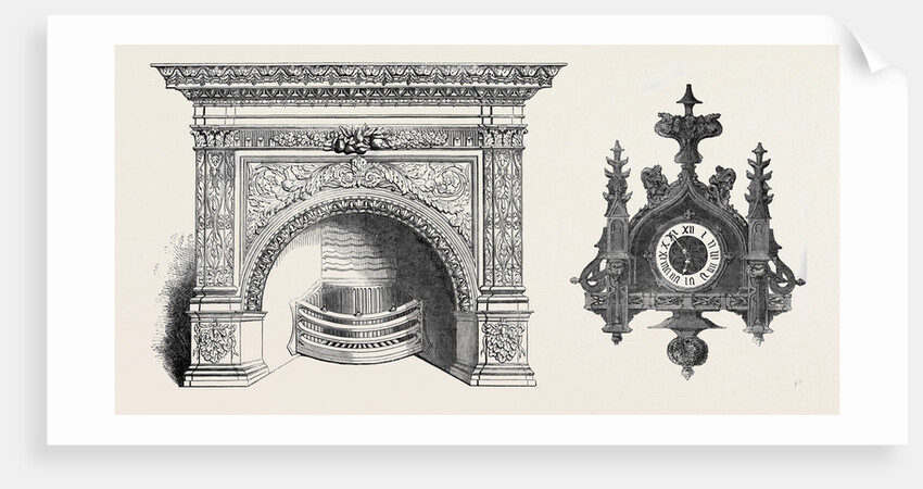 Left: Stove, Sheffield; Right: Gothic Clock, the Great Exhibition by Anonymous