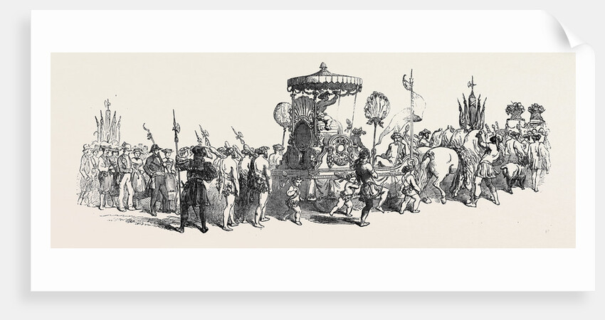 La Fete Des Vignerons, at Vevey: The People Walking on the Left Represent Winter by Anonymous