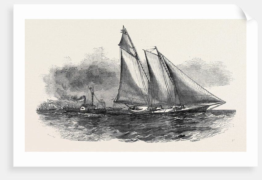 The Match by the Club of All Nations at Cowes, the America Yacht Making a Start Ahead by Anonymous