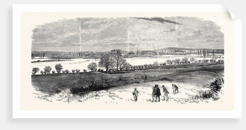 The Floods at Oxford from the North Hinkley Hill UK 1869 by Anonymous