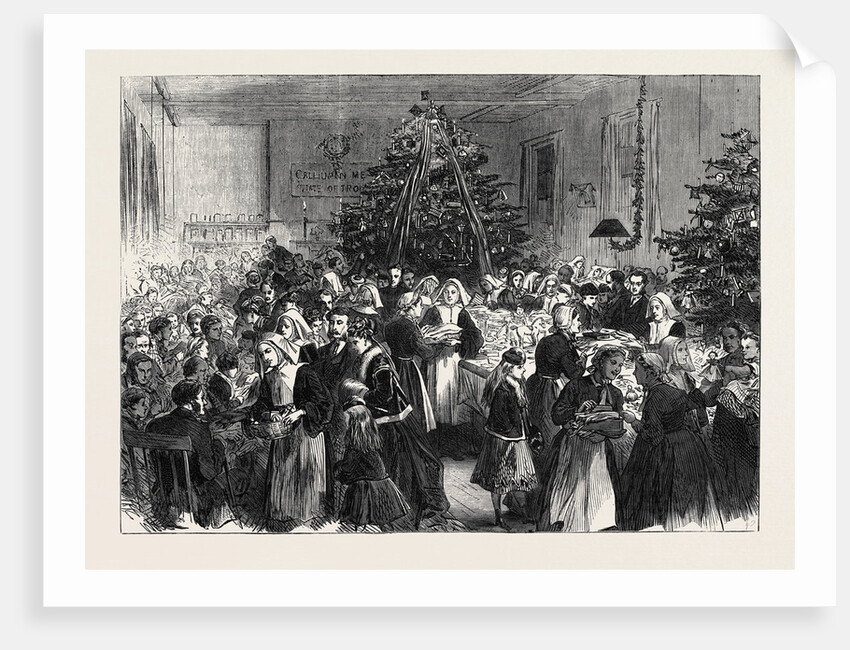 Annual Entertainment and Distribution of Prizes from the Christmas Tree at University College Hospital UK 1869 by Anonymous