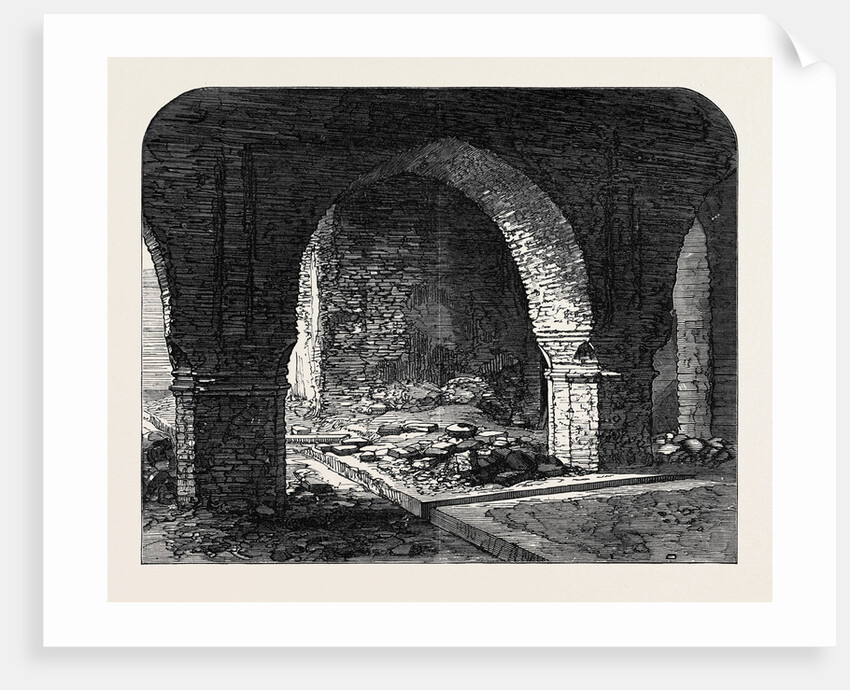 Arch in the Old Fort Calcutta India 1869 by Anonymous