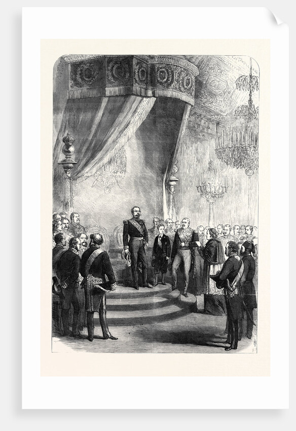 New Year's Day at the Tuileries: The Papal Nuncio Congratulating the Emperor France 1869 by Anonymous