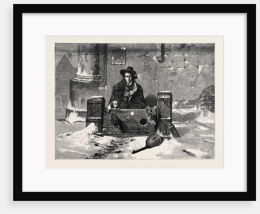 Left Out in the Cold, from the Winter Exhibition at the French Gallery Pall Mall London UK 1869 by Anonymous