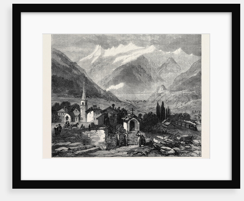 The New Overland Route to India: Modane at the North End of the Tunnel Under Mont Cenis 1869 by Anonymous