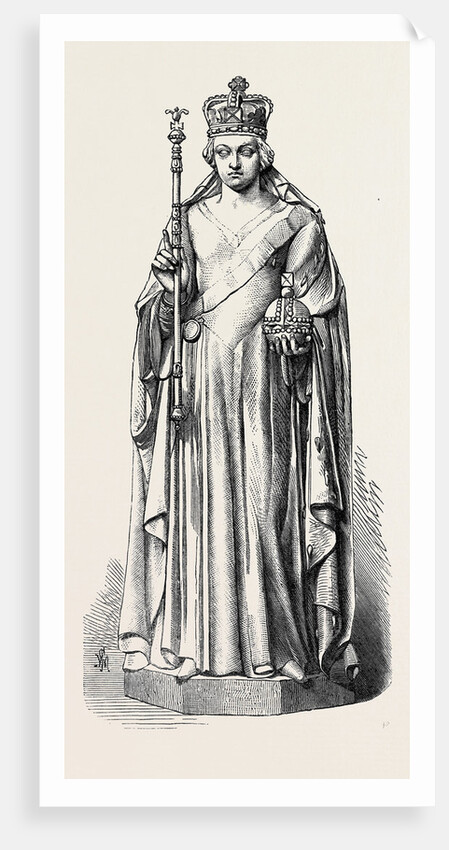 Statue of the Queen at Canterbury Cathedral 1869 by Anonymous