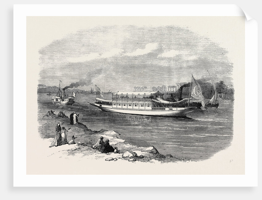 The Prince and Princess of Wales in Egypt: The Dahabieh or Nile Boat for the Prince and Princess 1869 by Anonymous