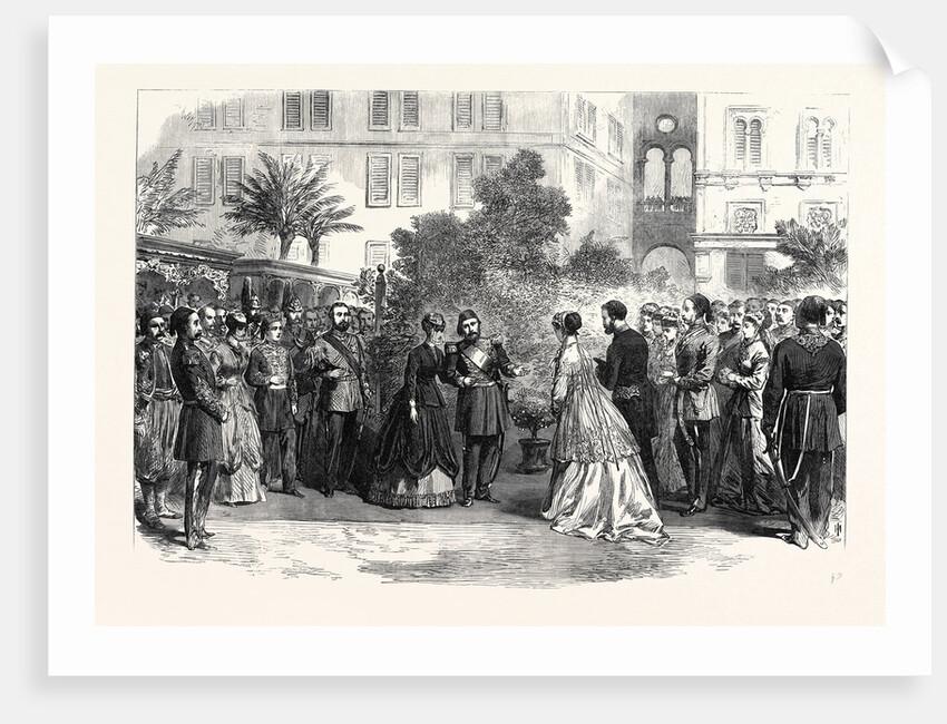 The Prince and Princess of Wales in Egypt: Reception of Their Royal Highnesses by the Viceroy of Egypt at Cairo 1869 by Anonymous