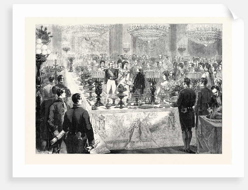 Ball Supper in the Galerie De Diane at the Tuileries Paris France 1869 by Anonymous