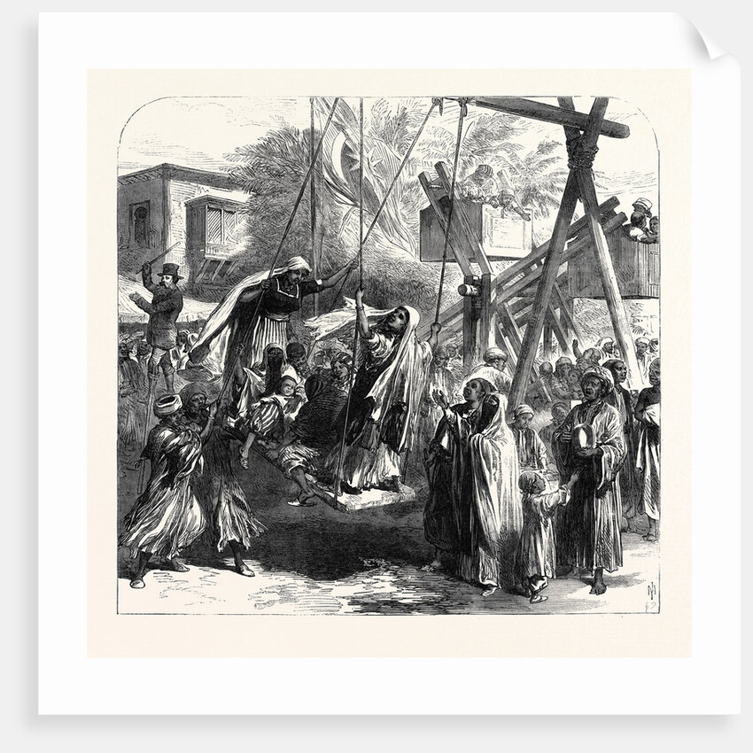 Scene at the Mohammedan Festival of the Bairam at Alexandria Egypt 1869 by Anonymous