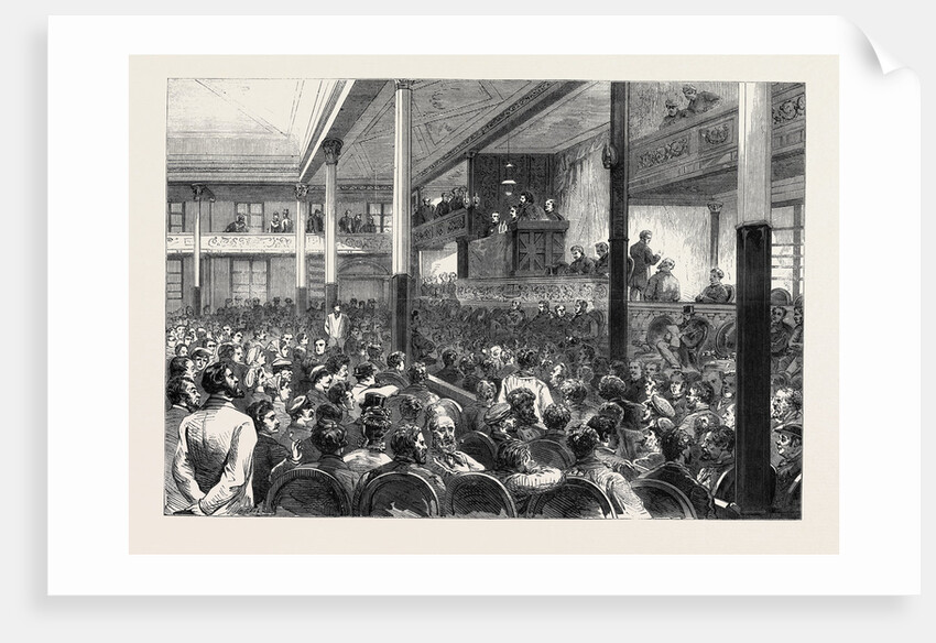 The Right of Meeting at Paris: M. Ducasse Speaking at the Salle Des Folies-Belleville 1869 France by Anonymous