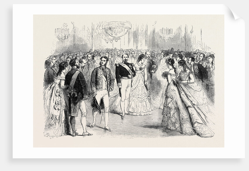A State Ball at the Tuileries: Presentations to the Emperor and Empress Before the Ball Paris France 1869 by Anonymous