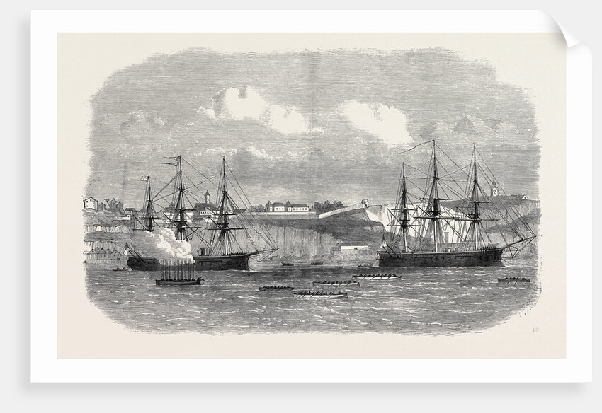 Regatta of Boats of the Channel Fleet at Lisbon Portugal 1869 by Anonymous