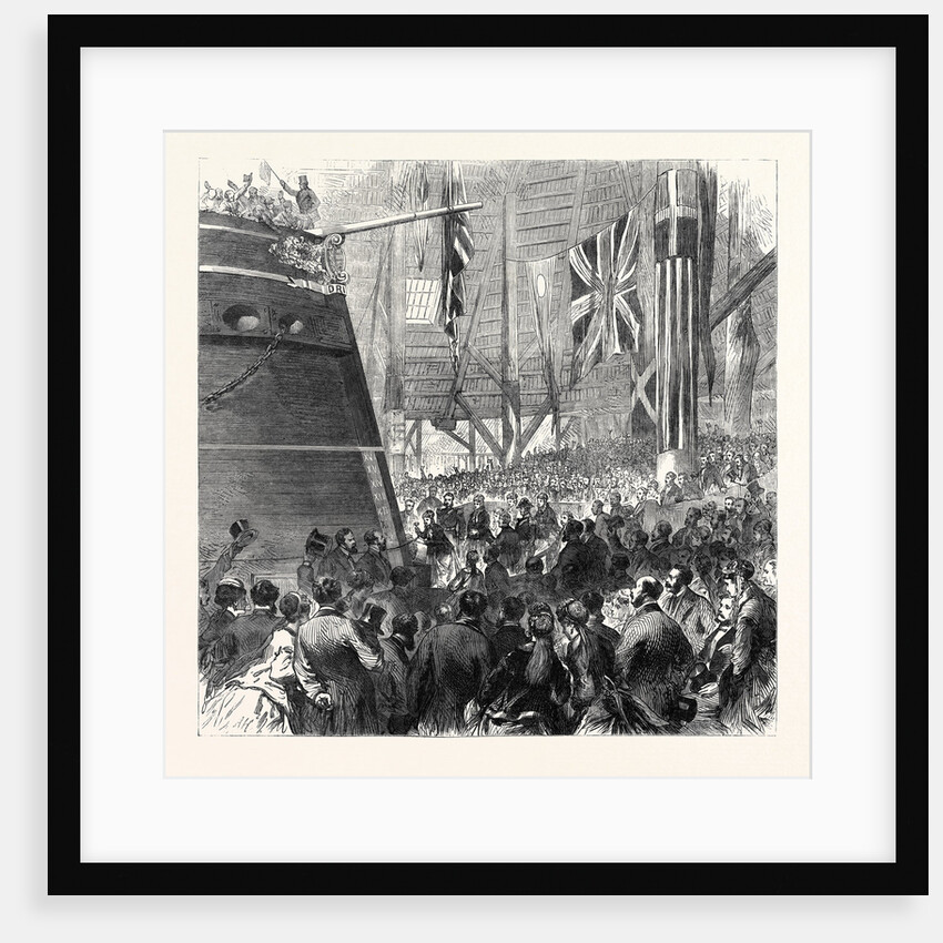 Launch of the Screw-Corvette Druid at Deptford Dockyard: Princess Louise Releasing the Dog-Shore UK 1869 by Anonymous