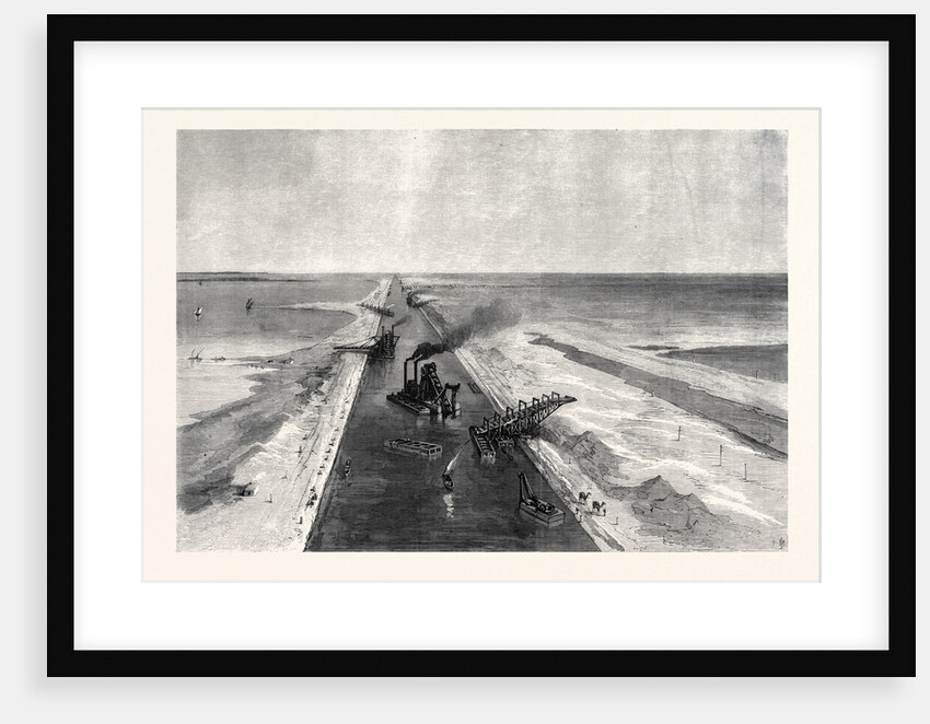 The Isthmus of Suez Maritime Canal Near Kantara 1869 by Anonymous