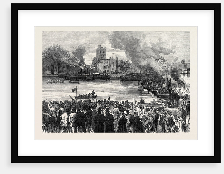 Oxford and Cambridge Universities Boat Race: The Start from Putney London UK 1869 by Anonymous