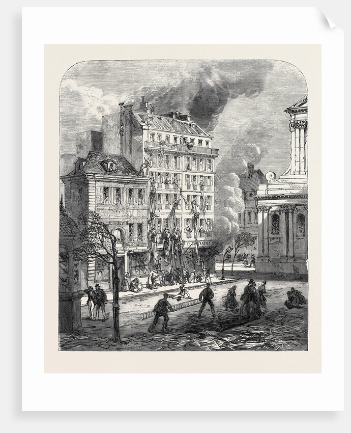 Explosion in the Place De La Sorbonne Paris France 1869 by Anonymous