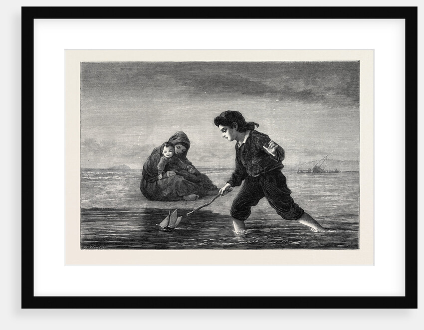 Children of the Sea, in the General Exhibition of Water Colour Drawings 1869 by Anonymous