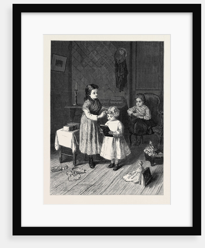 Awarding Prizes the Successful Competitor, in the Exhibition at the French Gallery 1869 by Anonymous