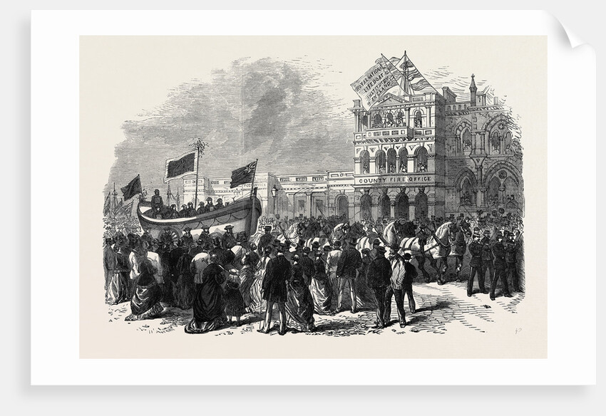Lifeboat Festival Procession at Exeter UK 1869 by Anonymous