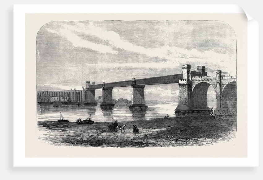 Railway Bridge and Viaduct at Runcorn UK 1869 by Anonymous