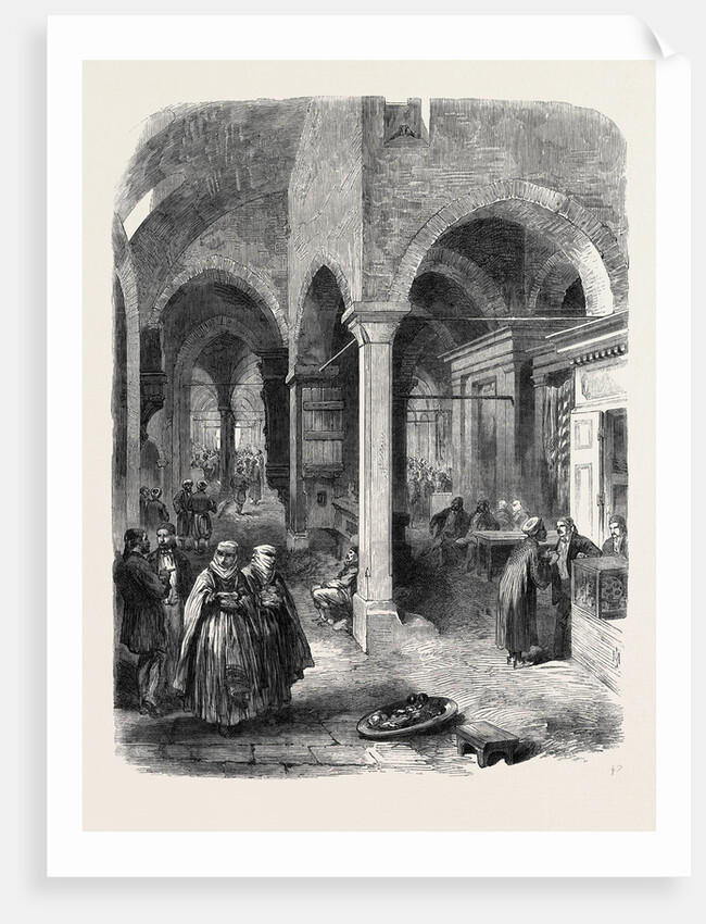 The Bazaar at Constantinople Turkey Istanbul 1869 by Anonymous