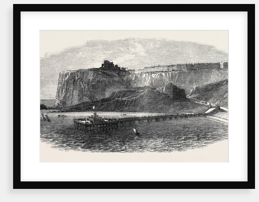 The New Pier at Scarborough UK 1869 by Anonymous