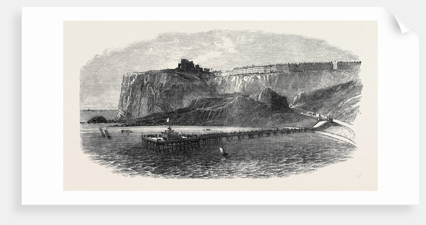 The New Pier at Scarborough UK 1869 by Anonymous