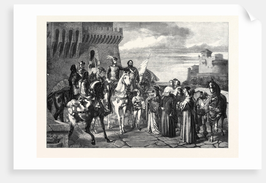 Bernabo Visconti Duke of Milan Receiving the Nuncios from Pope Innocent VI. In 1361, in the Crystal Palace Exhibition by Anonymous