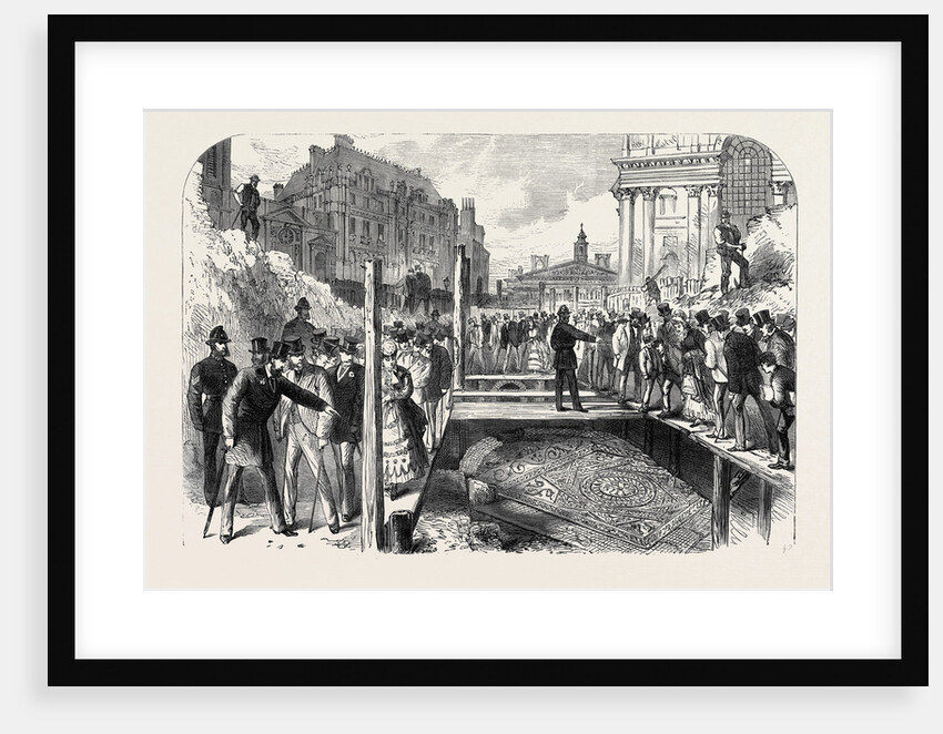 Roman Pavement Found in the Poultry Near the Mansion House London UK 1869 by Anonymous