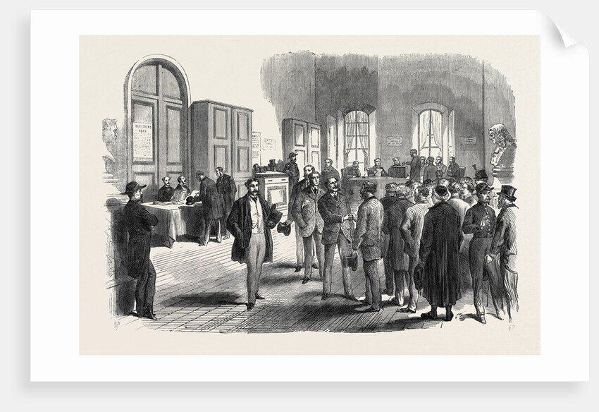 The Elections in France: Electors Voting at the Mairie of the Louvre 1869 by Anonymous